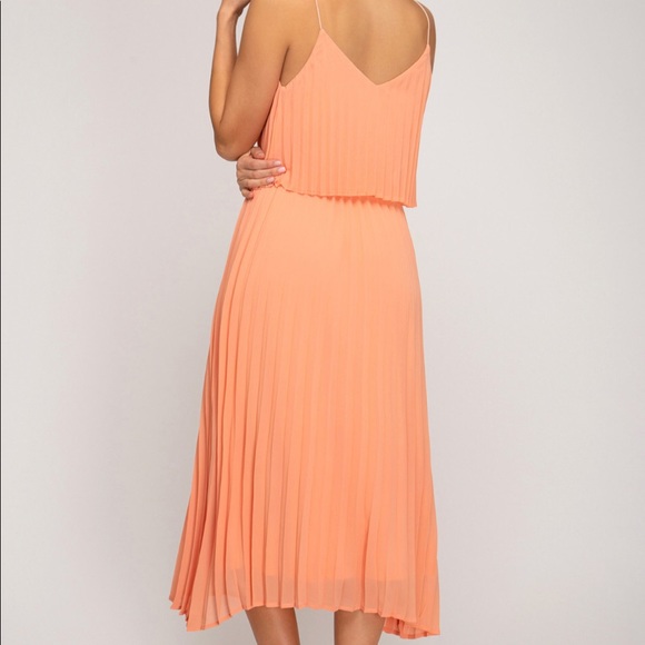 She and Sky Pleated Midi Dress - Picture 2 of 2